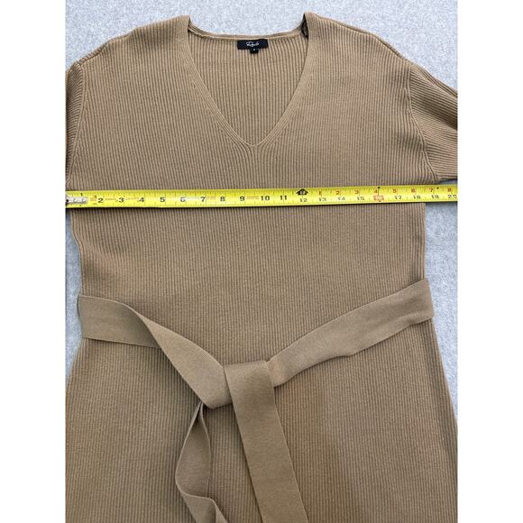 Rails Margot Khaki Cotton-Cashmere Midi Dress – Size Small - Picture 7 of 7